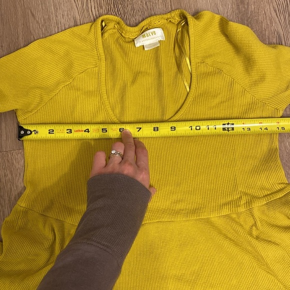 Maeve Anthropologie Waffle Knit Longsleeve Scoop neck Top Size XS - Picture 9 of 9